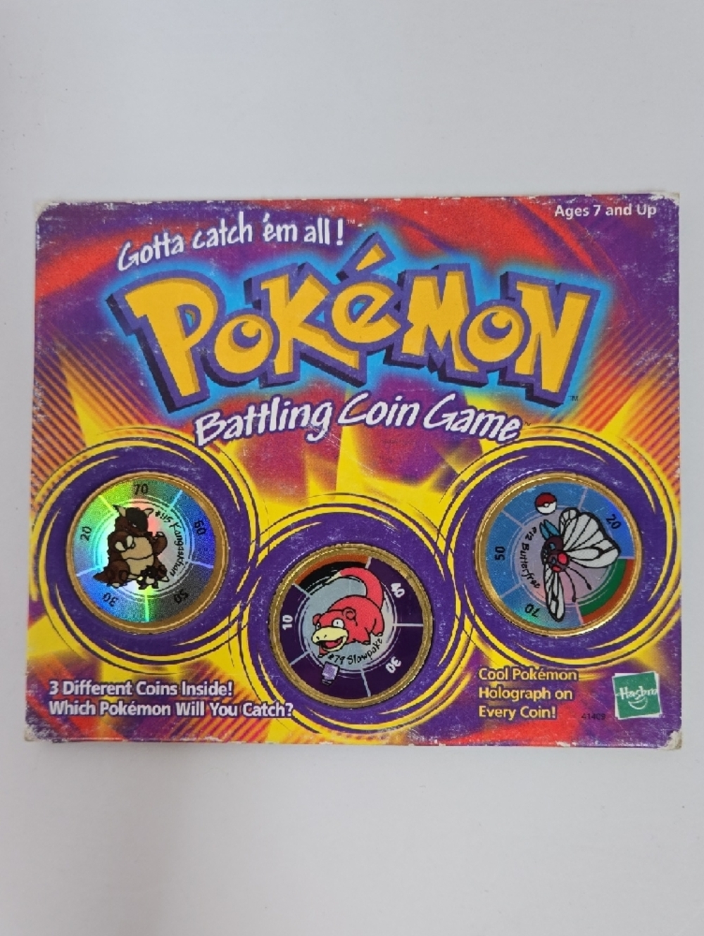 1999 Pokémon Battling Coin Game #115 Kangaskhan #79 Slowpoke #12 Butterfree
